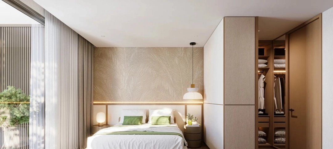 Laguna Lakeside Residences — bedroom with a walk-in wardrobe